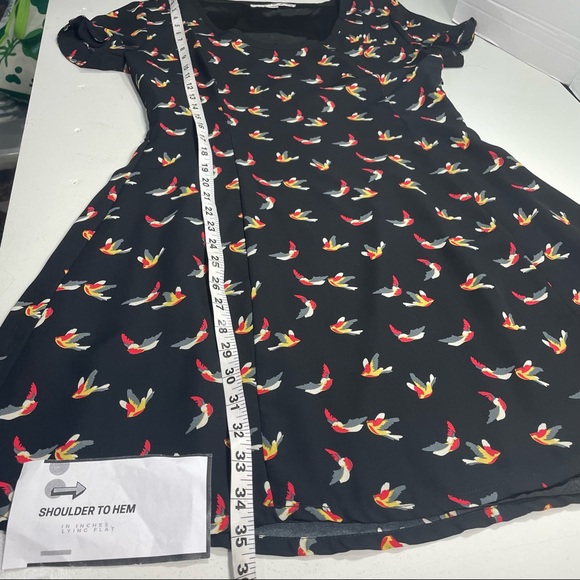 Brooklyn Industries Bird Print Mini Dress Medium - Picture 7 of 10